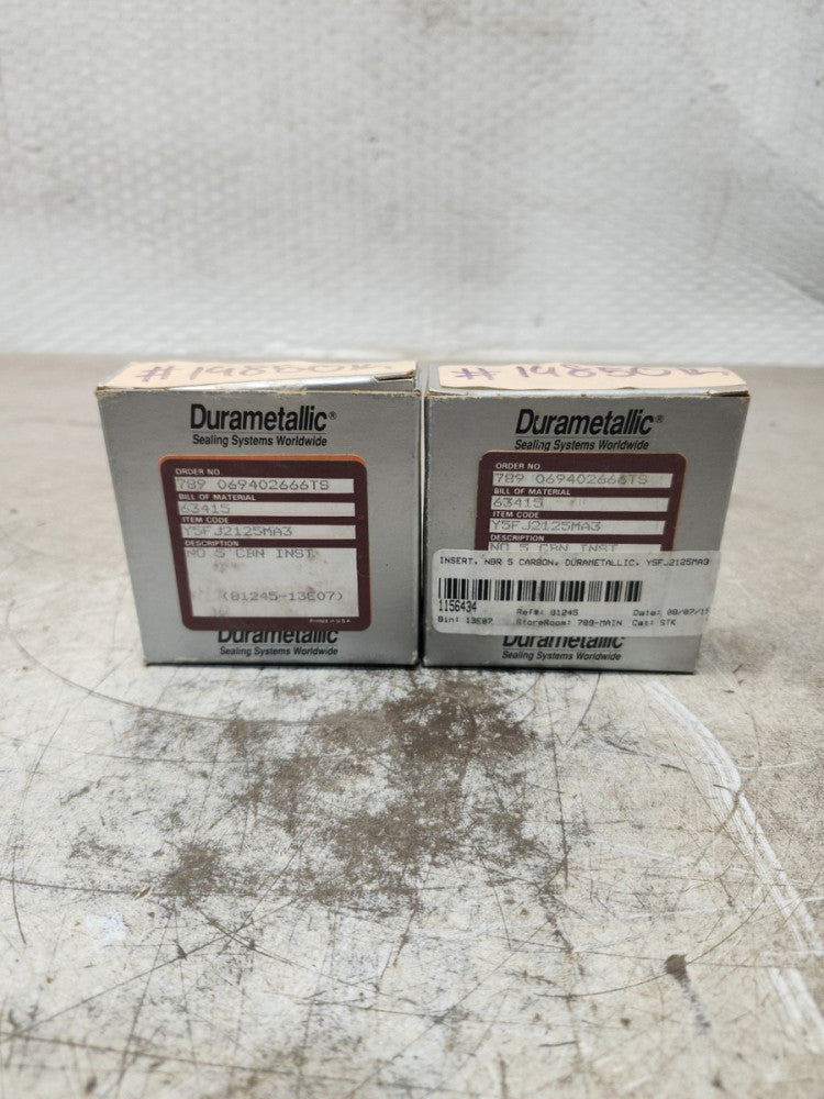 NEW IN BOX LOT OF 2 DURAMETALLIC CARBON INSERT Y5FJ2125MA3