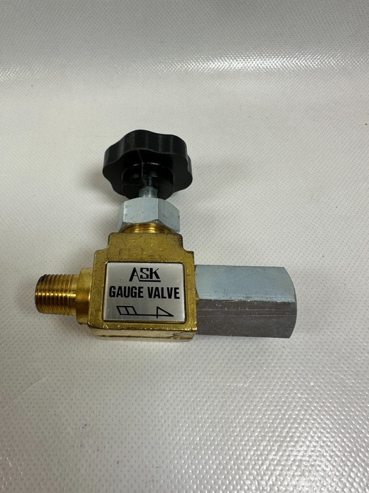 Ask 1/4 Brass Gauge Valve w/ Damper, R1/4 to R3/8 Ports  NEW Fast Ship
