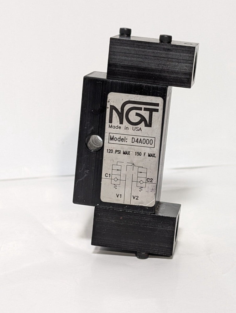NGT D4A000 Dual Pilot Operated Check Valve, 1/4" NPTF, 120psi Max