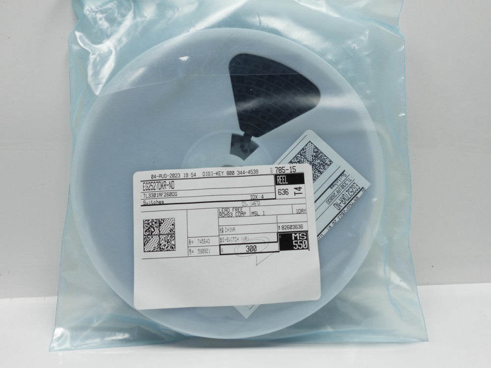 300 Qty E-Switch TL3301AF260QG SWITCH TACTILE SPST-NO 0.05A 12V Top Actuated Sur