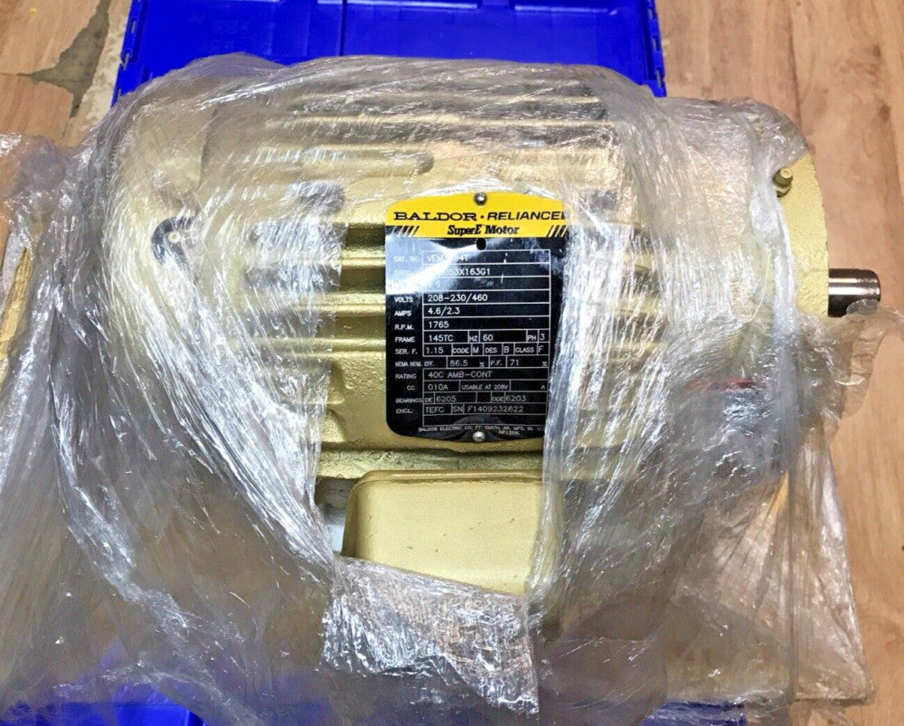 BALDOR VEM3584T SUPER-E MOTOR 1.5 HP, 1765 RPM, 3PH, 60HZ, 208-230/460V, 145TC