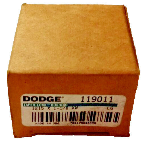 NEW DODGE TAPER-LOCK BUSHING 1-1/8 BORE 1/4 x 1/8 KW 1.87 OD 119011