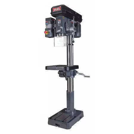 Dake 977700-1V Floor Drill Press, Belt Drive, 1 1/2 Hp, 115V Ac V, 18 In Swing,