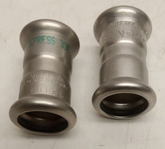 Victaulic 1/2" Vic-Press Stainless Straight Connector (Lot Of 2)
