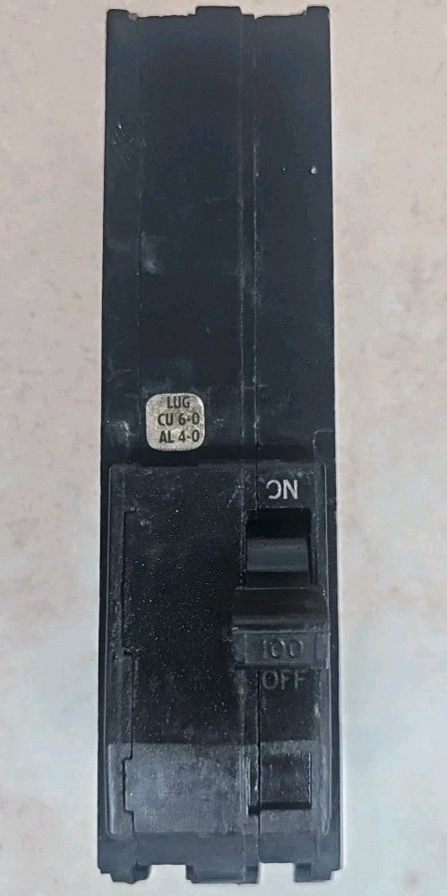 Q12100 Square D 100 Amp 2 Pole Circuit Breaker Type Q1 120/240VAC Plug On 100A