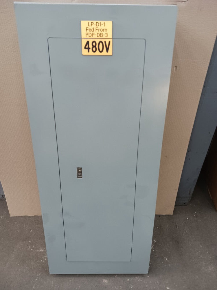SQUARE D 225 AMP MAIN LUG NEHB PANELBOARD 42 CIRC 480/ 277VAC 3Ø 4W NEHB4244-2CU