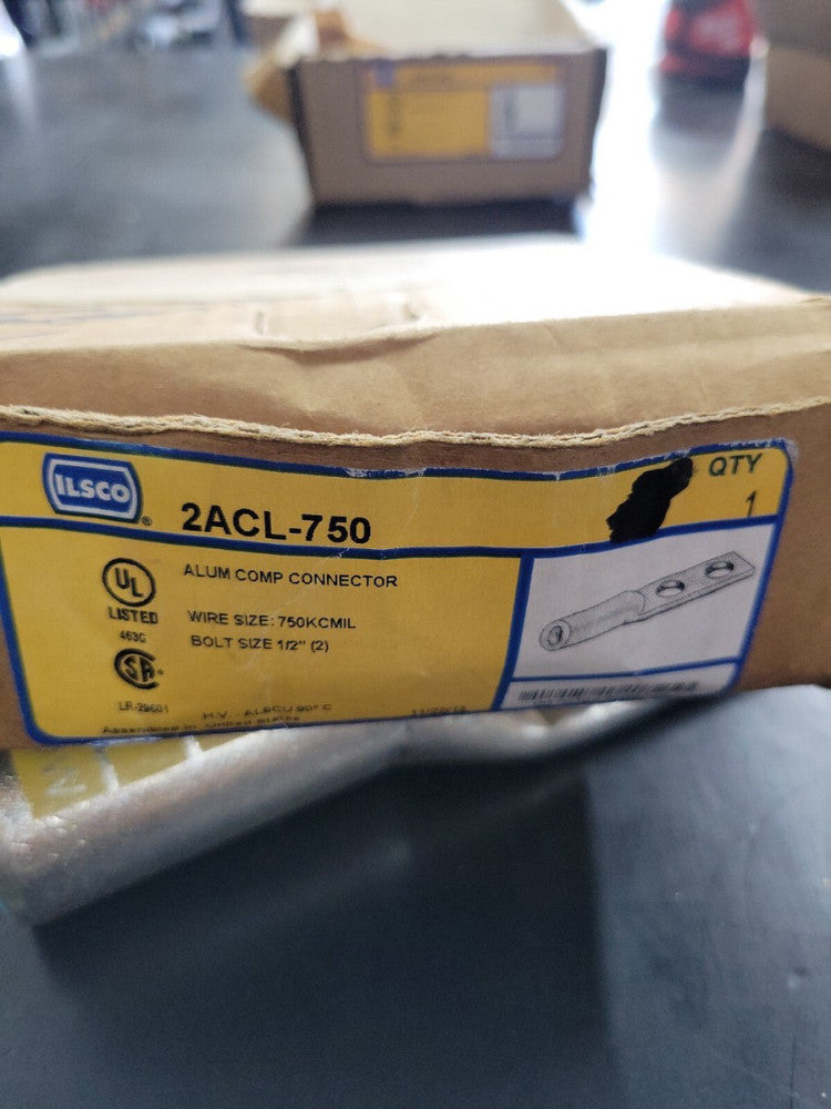 New! ILSCO 2ACL-750 Alum Comp Connector