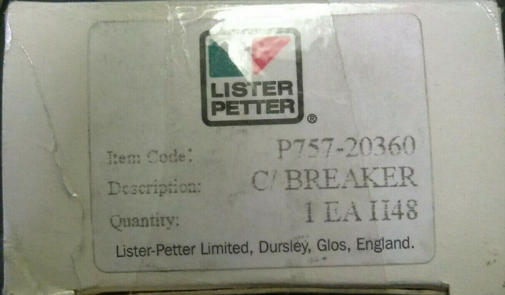 NEW LISTER PETTER CIRCUIT BREAKER P757-20360