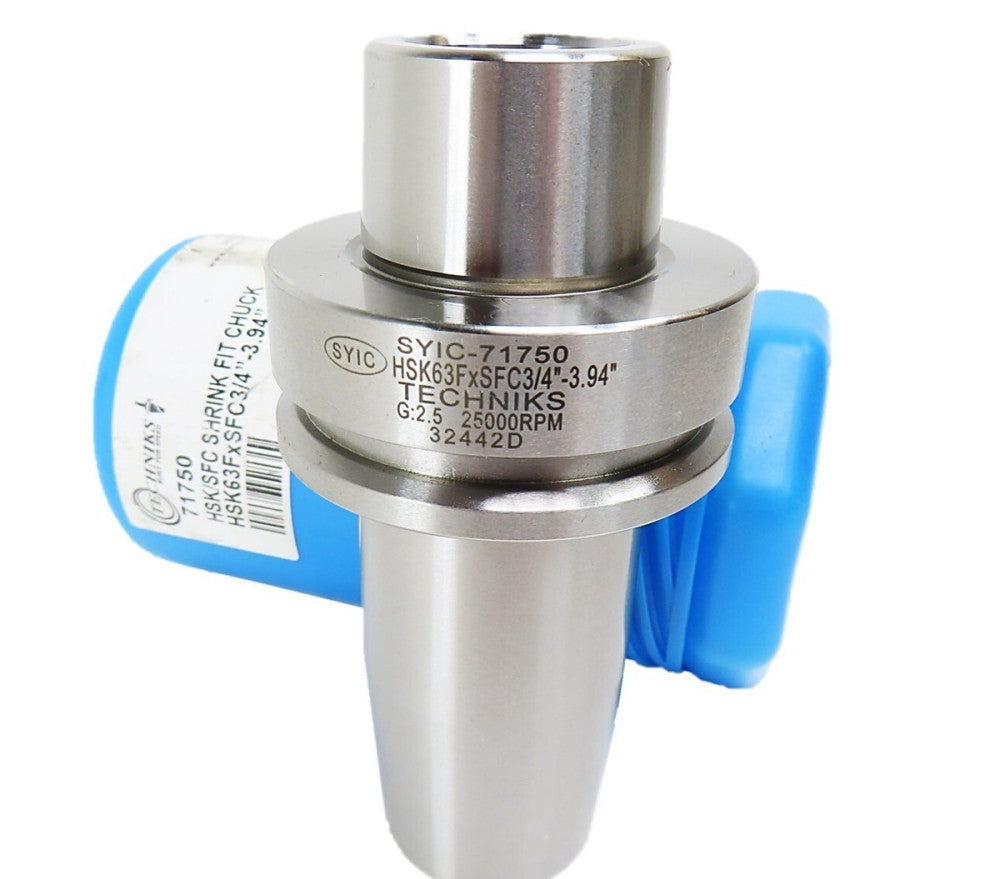 Techniks 71750 HSK63F x SFC3/4"-3.94" HSK/SFC Shrink Fit Chuck NEW IN TUBE