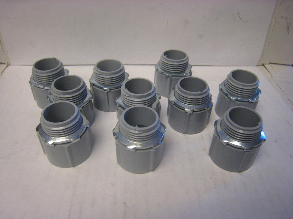 10 Cantex 5140104U PVC Male Terminal Adapter WITH NUTS 3/4" Dia Schedule 40/80