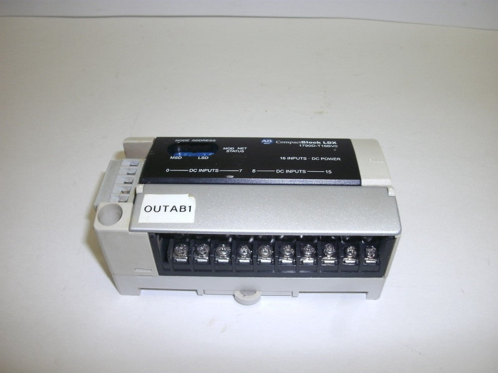 ALLEN BRADLEY 1790D-T16BV0 SERIES A REV.C01 COMPACT BLOCK LDX 16 INPUTS DC POWER