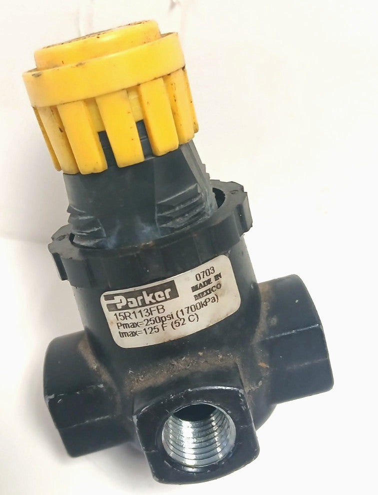 PARKER 15R113FB REGULATOR RELIEVING TYPE 2-125PSI PRESSURE RANGE 21SCFM