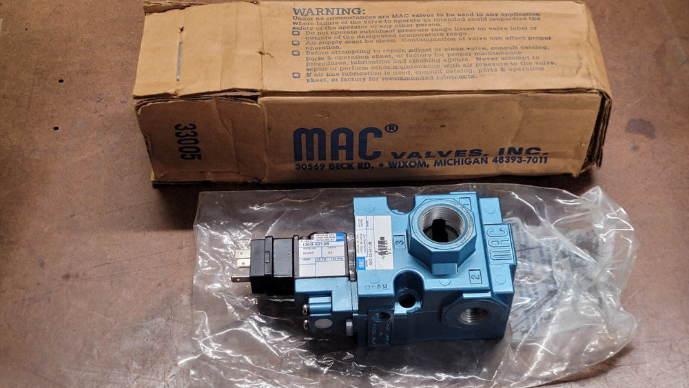 MAC Valves 56C-22-501JM 24VDC Solenoid Pneumatic Valve 3/8" NPT 3/4" NPT