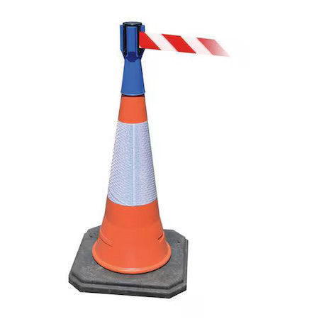 Tensabarrier Tc114-23-Max-No-D3x-C Retractable Barrier Tape, Blue, Blank