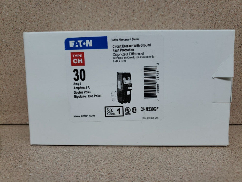 Eaton CHN230GF 2P 30A Ground Fault Breaker Brand New In Box