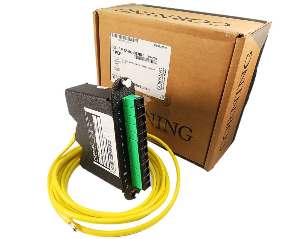 Corning CCH-RM12-6C-P03RH Closet Connector Housing Panel Pigtail NEW IN BOX