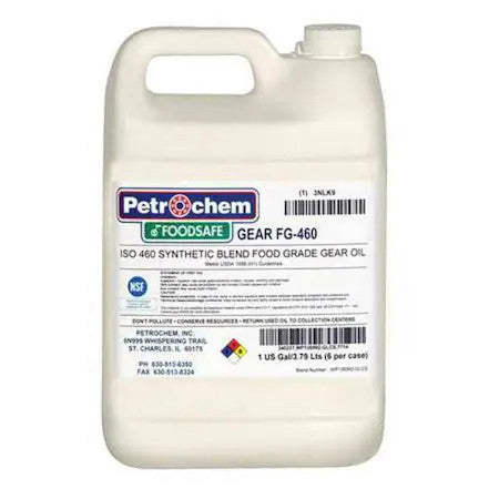 Petrochem Foodsafe Gear Fg-460-001 Food Grade Semisyn Gear Oil, Iso 460