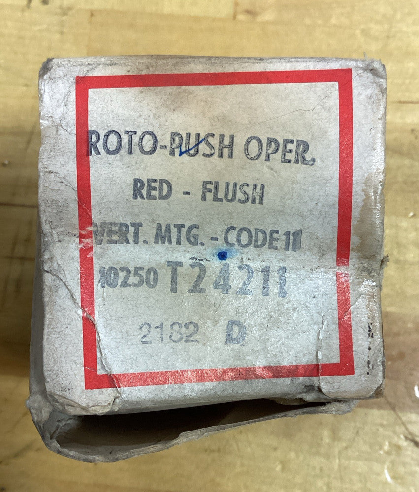 EATON CUTLER HAMMER 10250T24211 RED FLUSH MOUNT  ROTO-PUSH