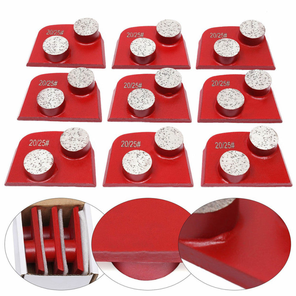 9*Durable Medium Bond Diamond Segments 20/25 Grit Floor/Concrete Grinding Disc