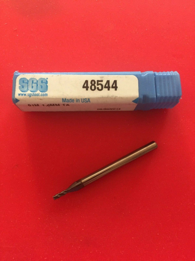 NEW SGS 48544 1.5mm Solid Carbide End Mill 4 Flute Square AlTiN Coated