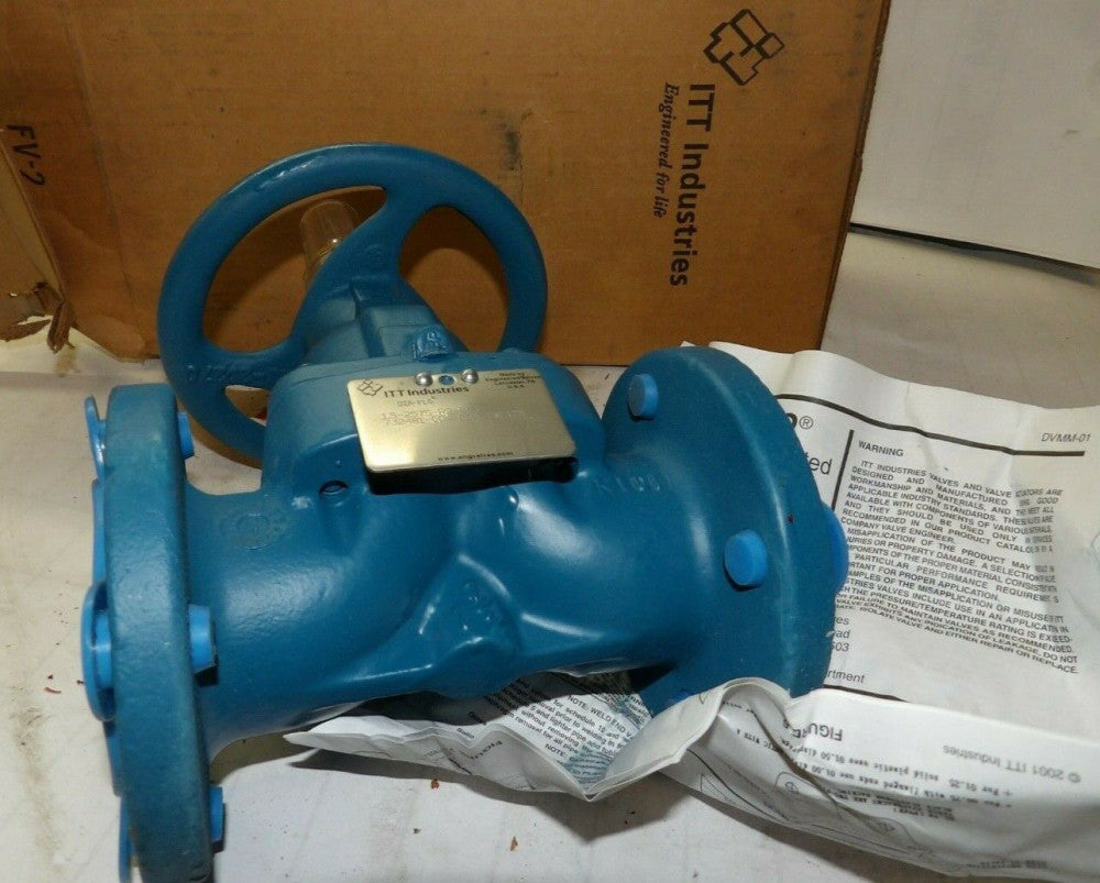 NEW ITT DIA-FLO 1-1/2" HANDWHEEL OPERATED FLANGED DIAPHRAM VALVE 1.5-2575-R2-903