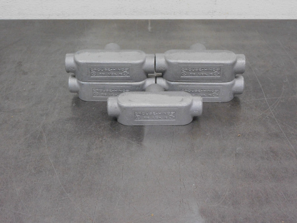 Crouse Hinds T19 1/2" Conduit Body Lot of Five (5)