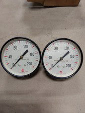 USG MASTER GAUGE CO 0-200 1/8 OBM 2"1/2 FACE STEEL CASE...C2