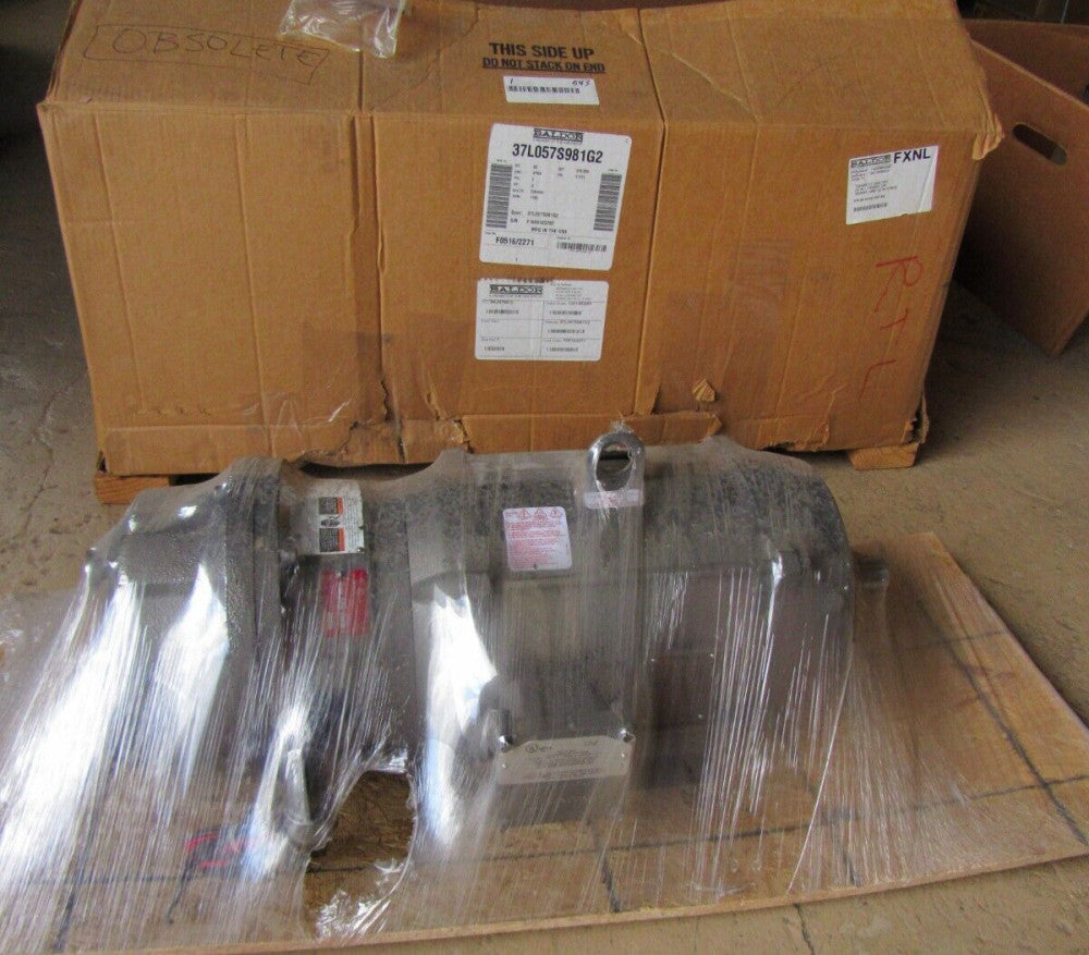 BALDOR 37L057S981G2 3HP MOTOR 230/460V 3PH 1765RPM 215TC W/BRAKE NEW IN BOX !!