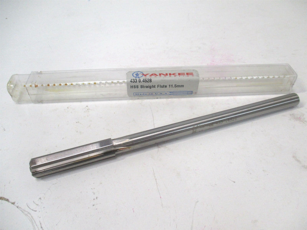 Yankee (433-0.4528) 1-3/4" x 7" OAL HSS 6-Flute Straight Shank Chucking Reamer 