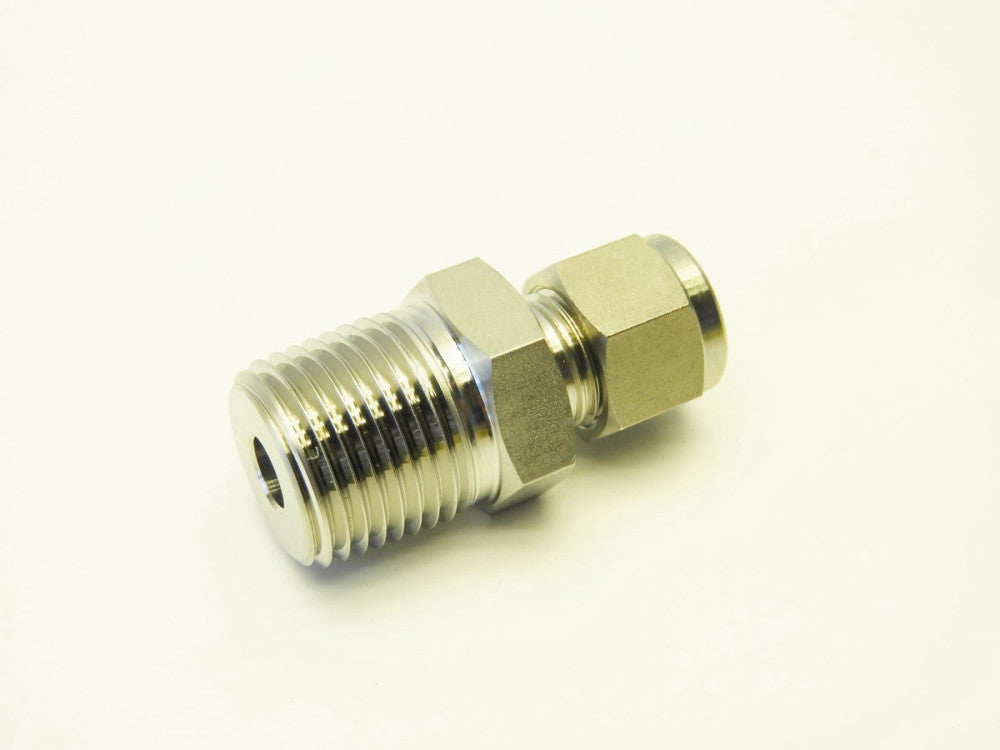 Lot of 10 Ham-let 316 Stainless Male Connector 1/2" NPT x 3/8" Tube Compression