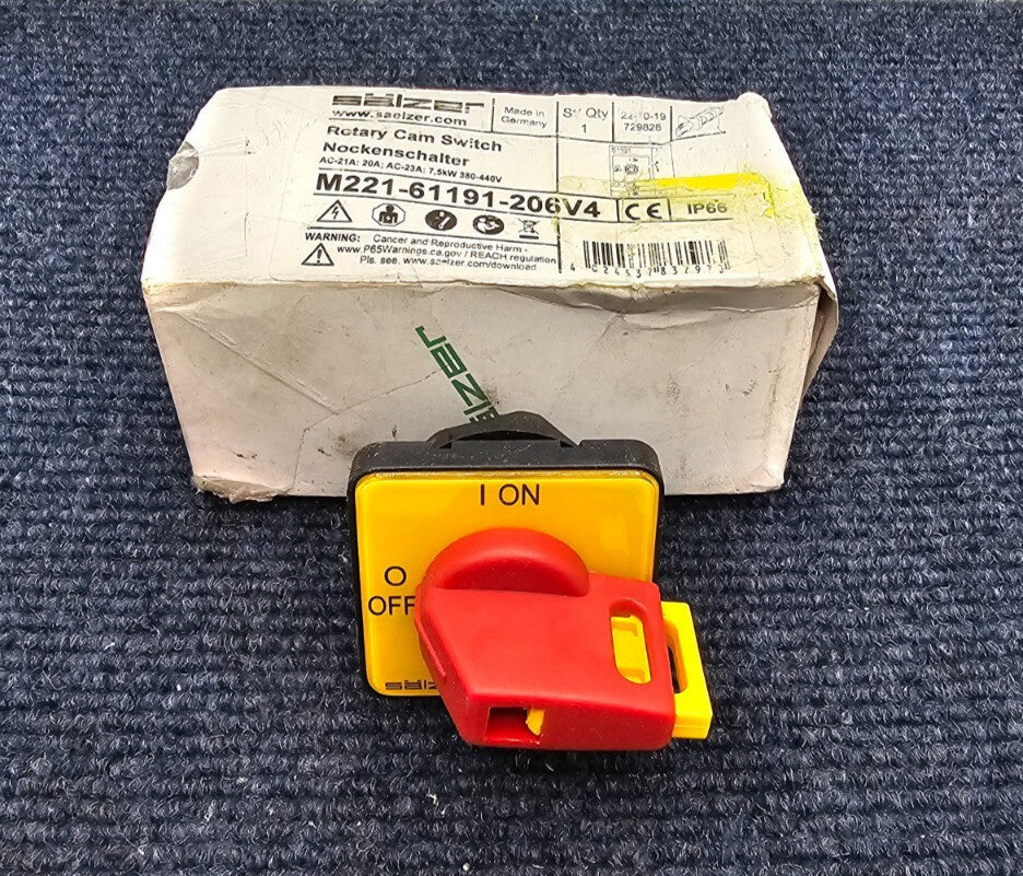 SALZER M221-61191-206V4: Rotary Cam Switch Nockenschalter 380-440V