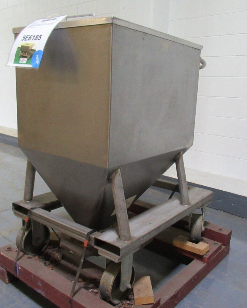 Portable 100 Gallon (13 cu.ft.) Stainless Steel Tote Bin