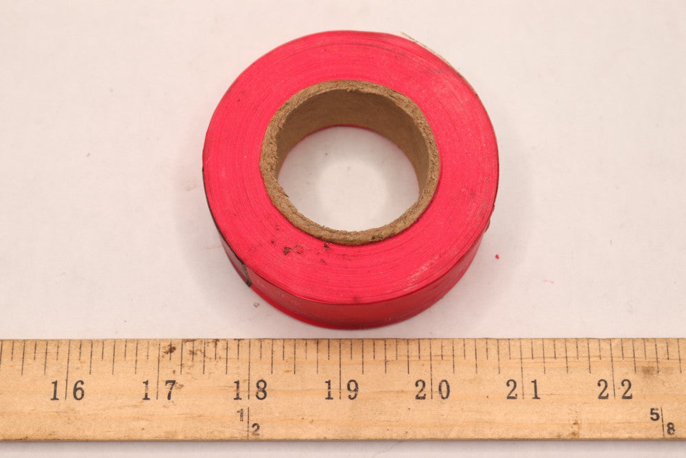 Presco PresGlo Texas Roll Flagging Tape Neon Red 1-3/16" X 150 Ft. TXRG