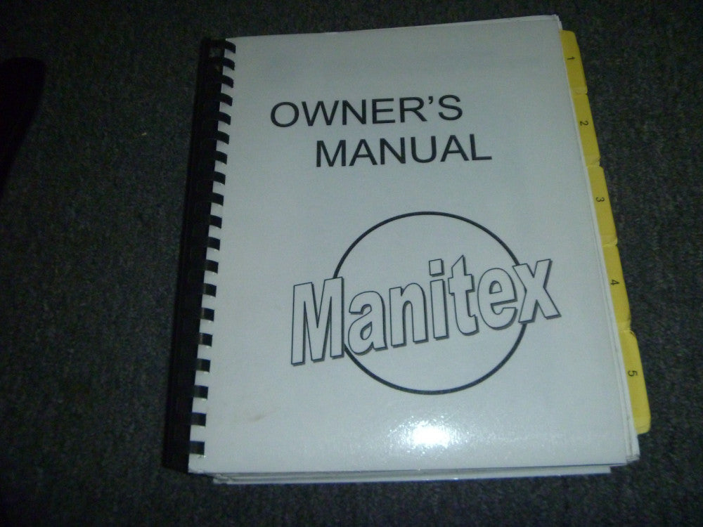 Manitex Model 2592 Truck Mounted Crane Owner Operator Manual User Guide