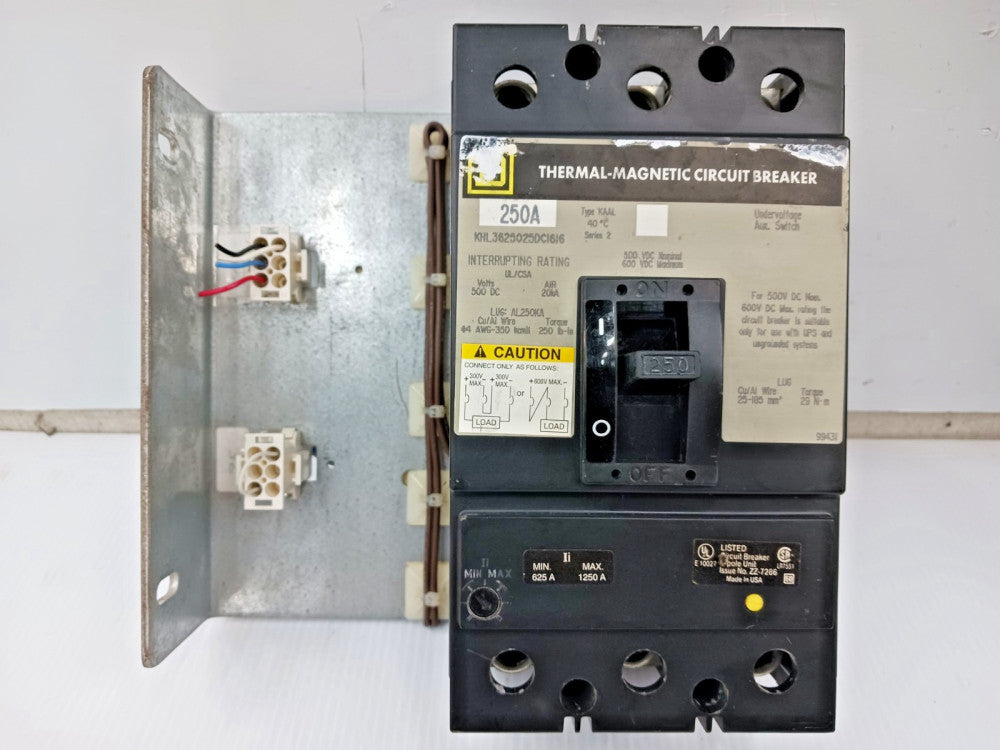 Square D 250 Amp Thermal-Magnetic Circuit Breaker 3P 500 VDC KHL3625025DC1616