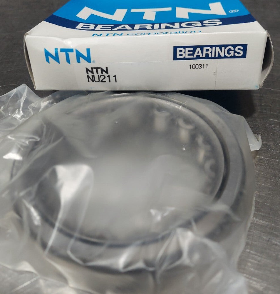 NTN Bearing NTN-NU211. 100mm OD, 55mm ID, 21mm Width