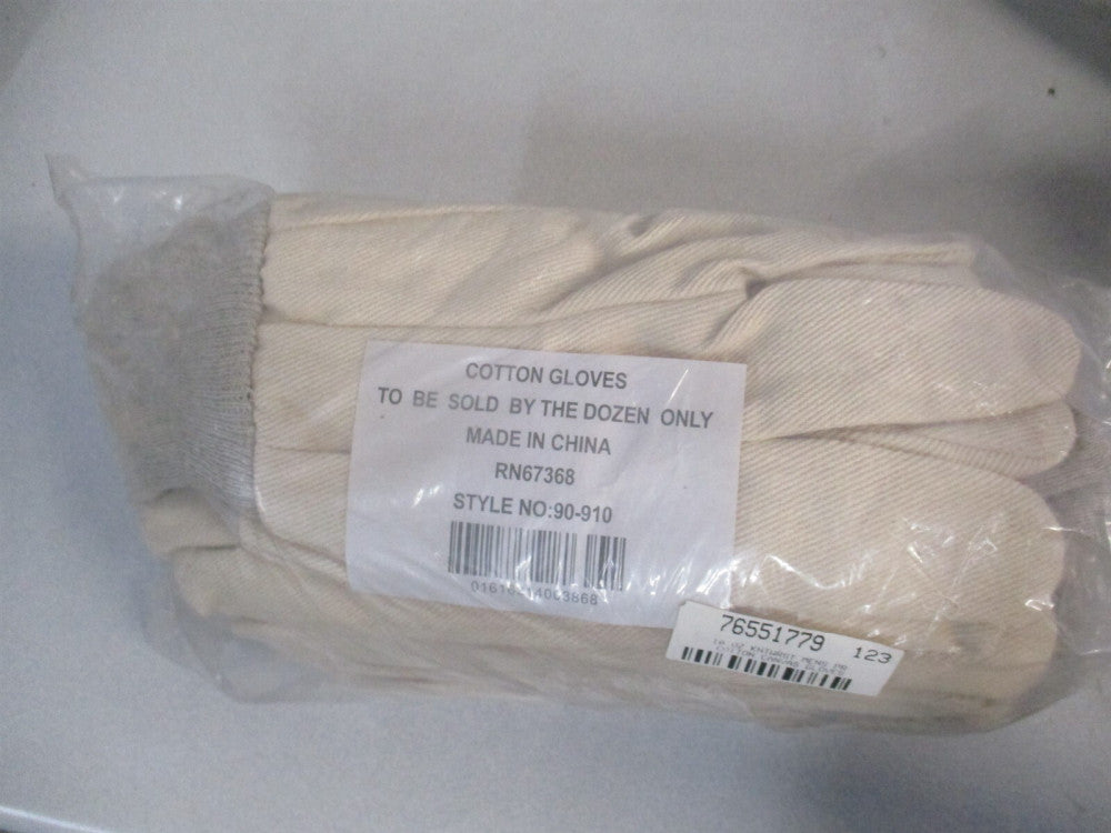 (90-910I) Universal Cotton Canvas General Protection Work Gloves - Pack of 12 