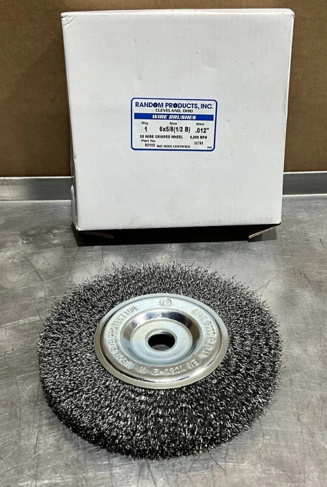 Random Products Inc. Wire Brush Part No 83122 Wire Crimped Wheel Nos Surplus
