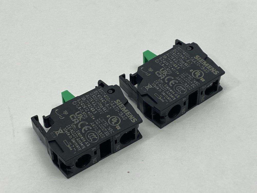 Siemens 3SU1400-1AA10-1BA0 Contact Module LOT OF 2