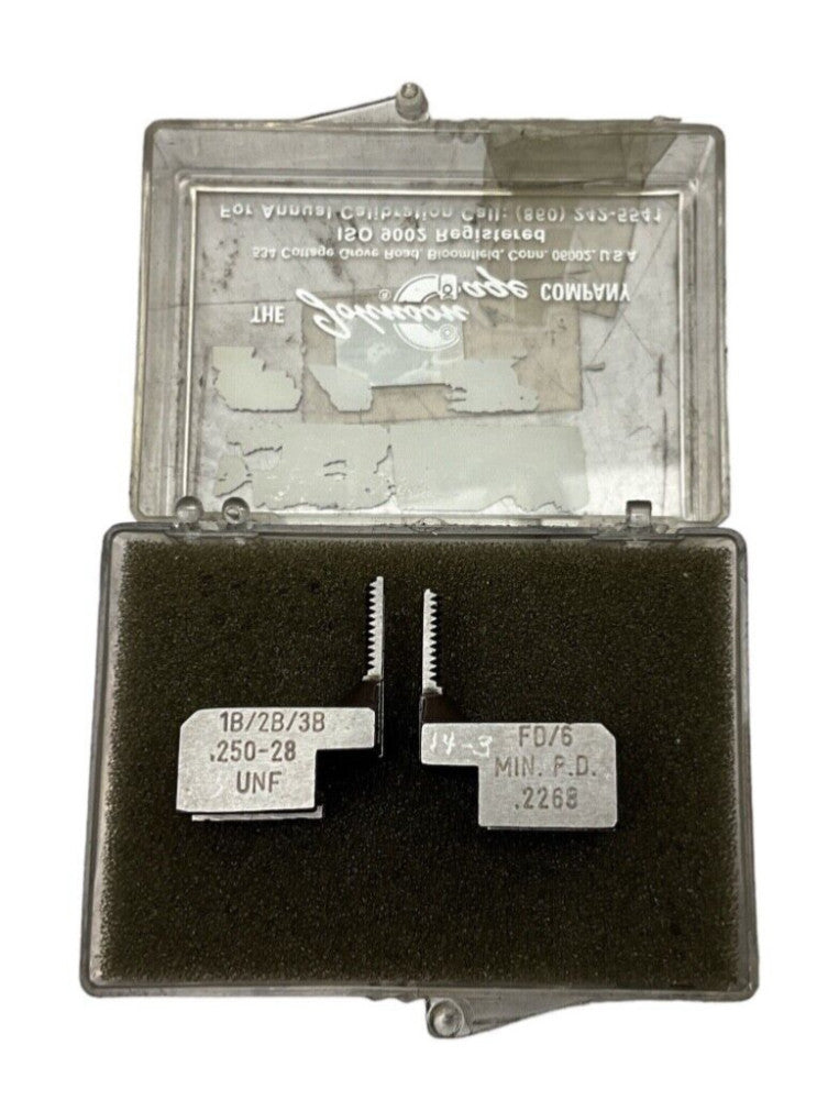 JOHNSON GAGE  .250-28 UNF  .2268  FD/6 Thread Gage / Comparator Segments