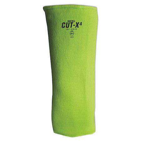 Bdg 99-1-310-18 Hiviz Green Cut Resistant Sleeve, Size 18"