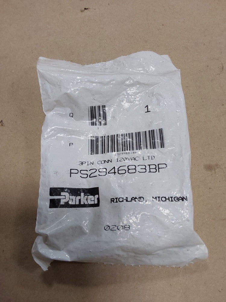 PARKER PS294683BP 3 PIN CONNECTOR 120VAC