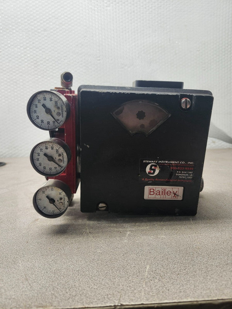 USED BAILEY I/P Positioner Pneumatic 150 psi AV232100 W/ASHCROFT GAGUE 0-100
