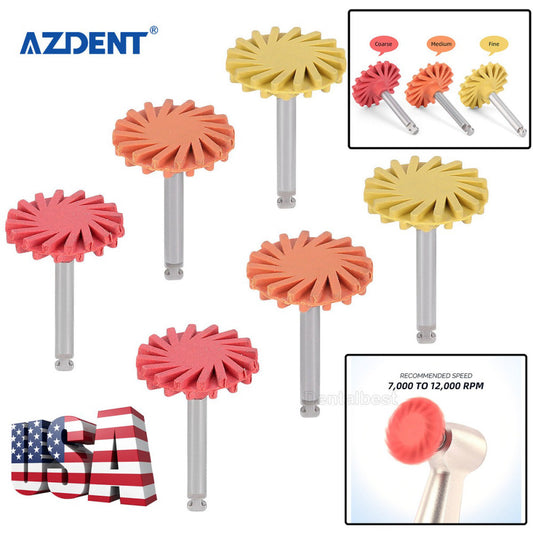 6Pcs Dental Composite Polishing Polisher Wheel Burs Disc Spiral Polish Wheel RA