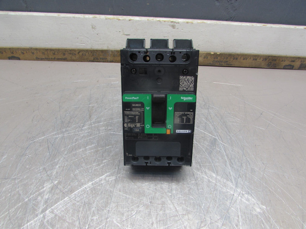 SQUARE D BJL36015 , PowerPacT CIRCUIT BREAKER,  3P-15 AMP /480V , MAKE OFFER!