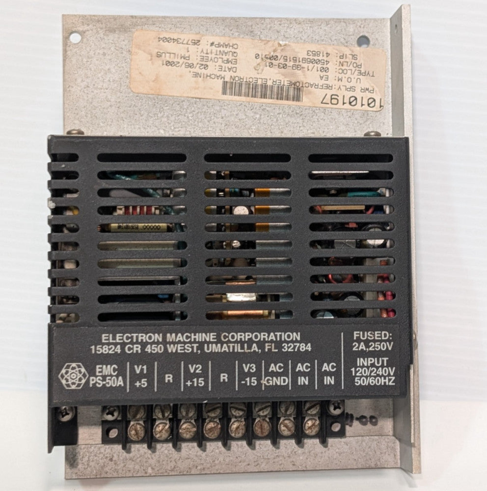 Electron Machine Corp. EMC PS-50A Refractometer Power Supply 120/240V, 50/60Hz