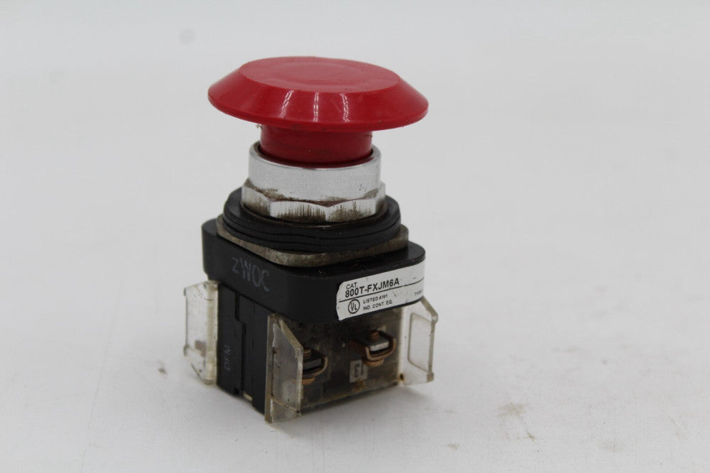 ALLEN-BRADLEY 800T-FXJM6A SER. T RED MUSHROOM PUSH BUTTON