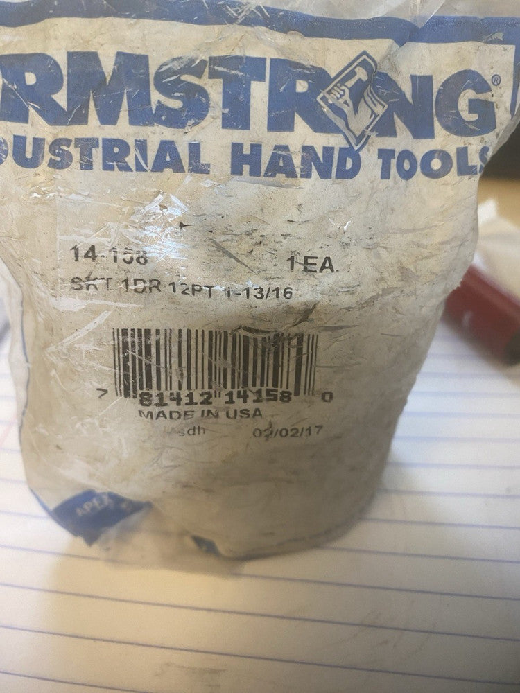 BRAND NEW ARMSTRONG 14-158 1-13/16" 12 Point Socket 1"