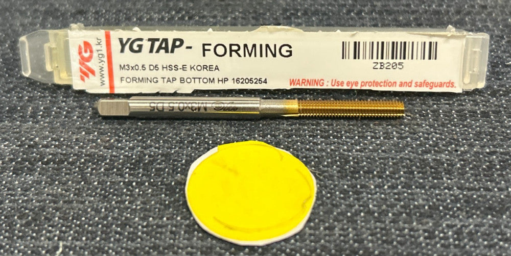 YG-1 FORMING TAP BOTTOM HP  M3 X 0.5  D5 HSS-E  ZB205