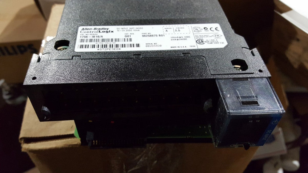 (2) ALLEN-BRADLEY CONTROLLOGIX 1756-IB16/A DC INPUT 16PT 24VDC 10mA 10-31.2VDC